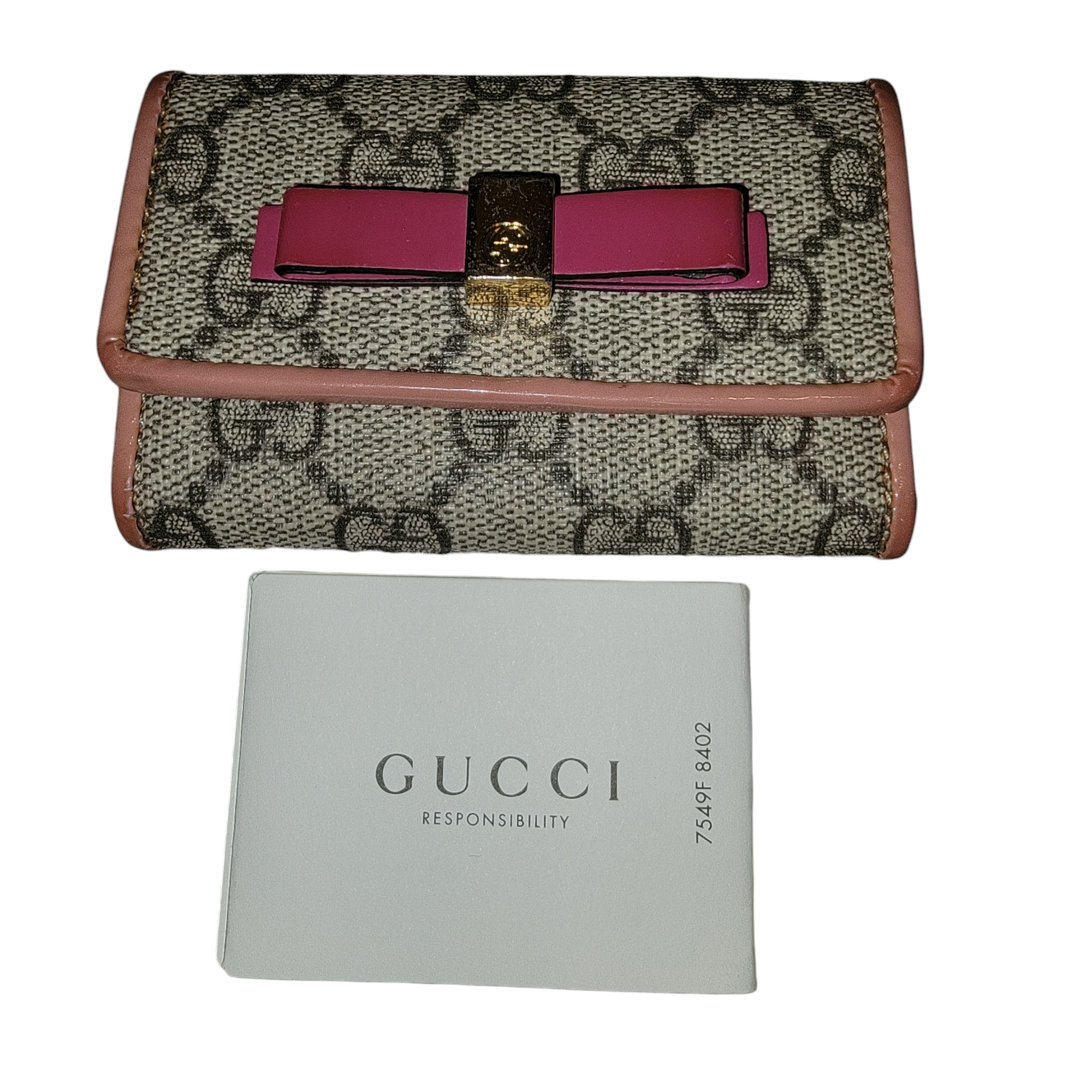 Gucci Cream And Pink Keyholder
